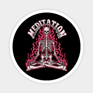 Meditation skull Magnet